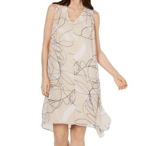 Alfani Chiffon Overlay Swing Shift Dress